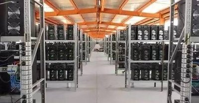 A vast mining farm housing thousands of Bitcoin mining machines
