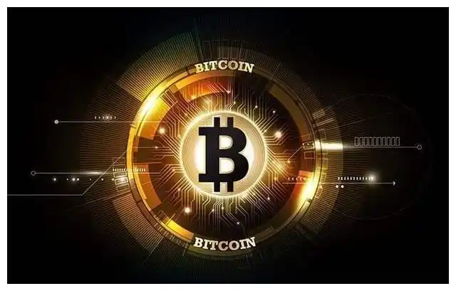 A vast cryptocurrency mining farm with rows of illuminated mining rigs